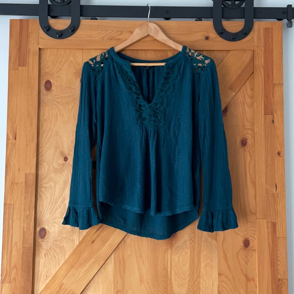 EMERALD GREEN BLOUSE TOP